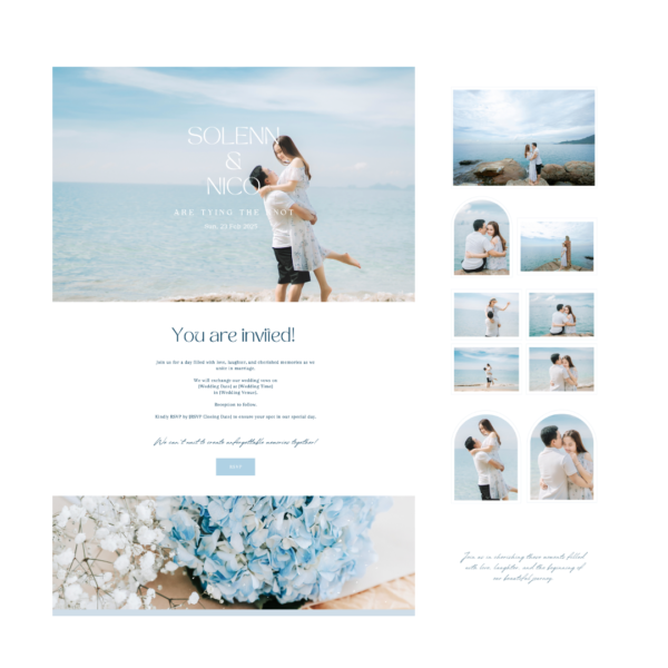 Blue Wedding Website by Love, D. Concepts - Philippines
