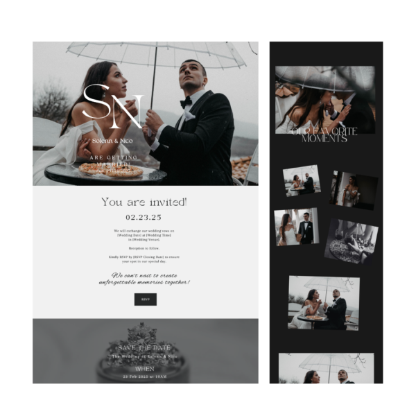Black and White Wedding Website by Love, D. Concepts - Philippines