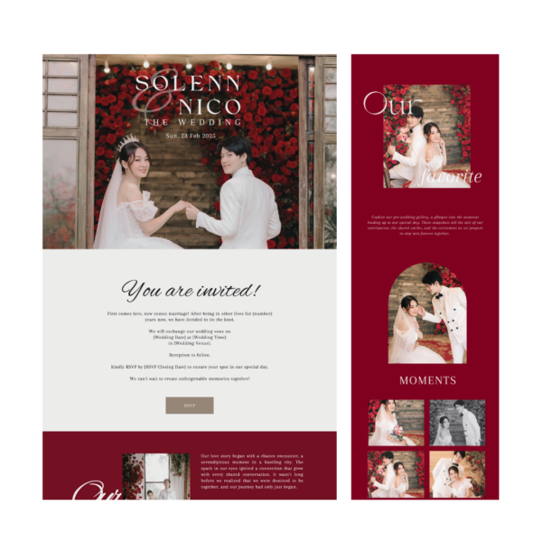 Red Wedding Website by Love, D. Concepts - Philippines