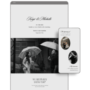Black and Grey Wedding Website by Love, D. Concepts - Philippines