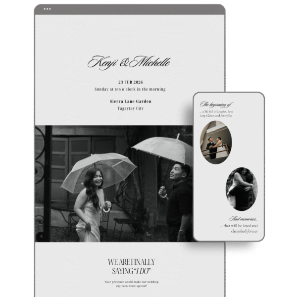 Black and Grey Wedding Website by Love, D. Concepts - Philippines