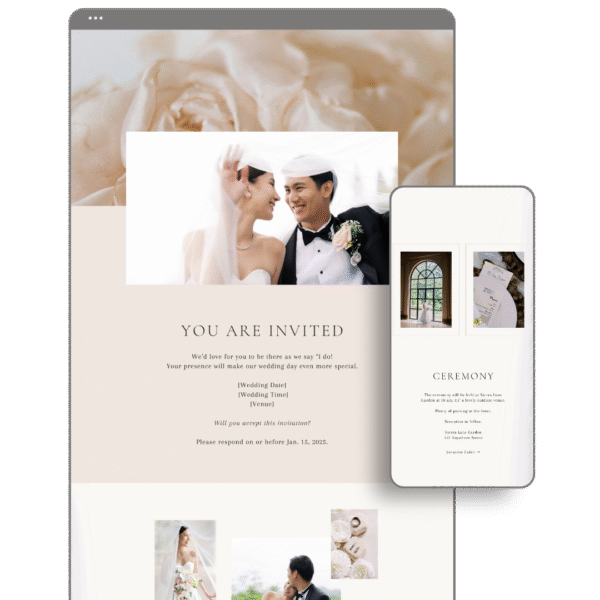 Champagne Wedding Website by Love, D. Concepts - Philippines