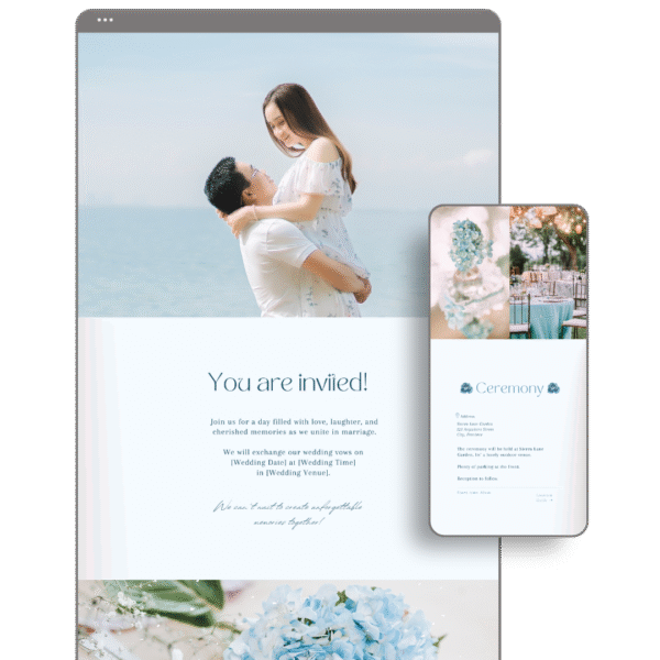 Blue Wedding Website by Love, D. Concepts - Philippines