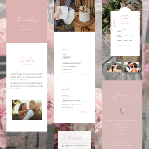 Blush Pink Wedding Website by Love, D. Concepts - Philippines