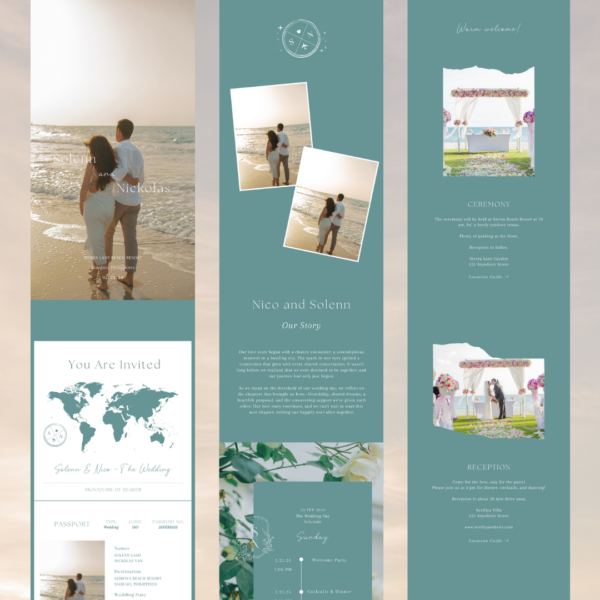 Destination Wedding Website - Wedding Invitation Website - Tagaytay Philippines
