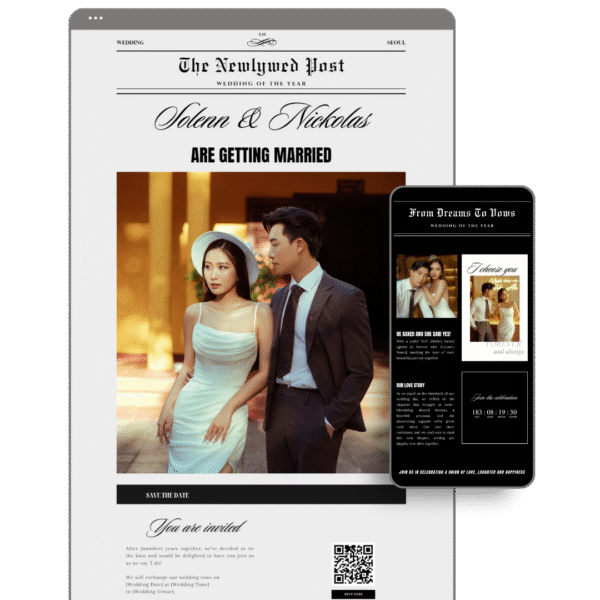 Newspaper Wedding Website by Love, D. Concepts - Philippines