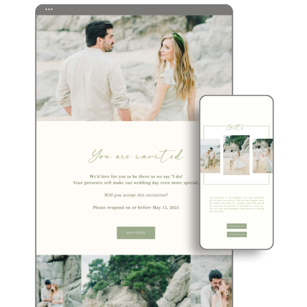 Green Wedding Website - Wedding Invitation Website - Tagaytay Philippines