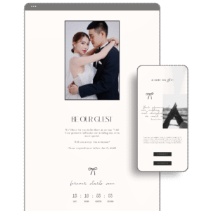 Ribbon Bow Wedding Website by Love, D. Concepts - Philippines