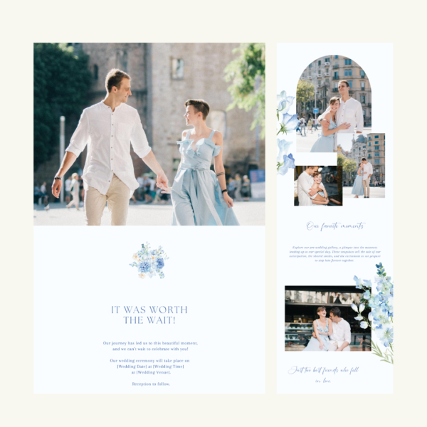Light Blue Wedding Website by Love, D. Concepts - Philippines