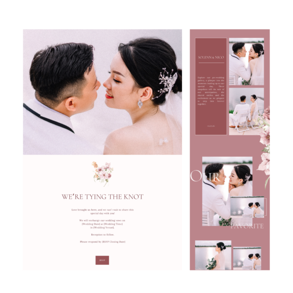 Pink Roses Wedding Website by Love, D. Concepts - Philippines