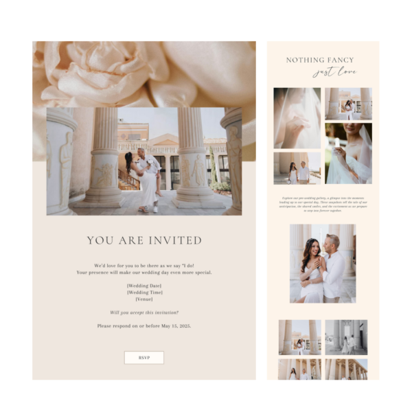 Champagne Wedding Website by Love, D. Concepts - Philippines