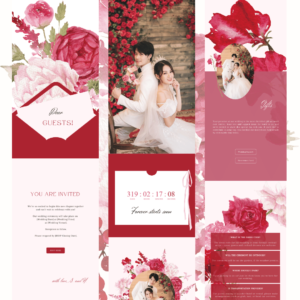 Pink Red Wedding Website by Love, D. Concepts - Philippines