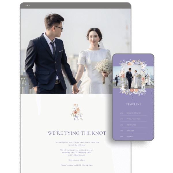 Violet Wedding Website by Love, D. Concepts - Philippines