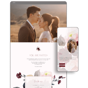 Burgundy and Blush Wedding Website by Love, D. Concepts - Philippines