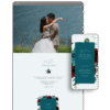 Teal and Burgundy Wedding Website by Love, D. Concepts - Philippines