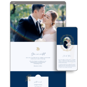 Blue and Gold Wedding Website by Love, D. Concepts - Philippines