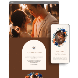 Blue and Orange Wedding Website by Love, D. Concepts - Philippines