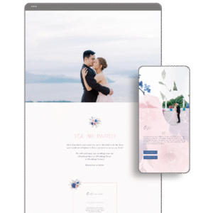 Blue and Pink Wedding Website by Love, D. Concepts - Philippines
