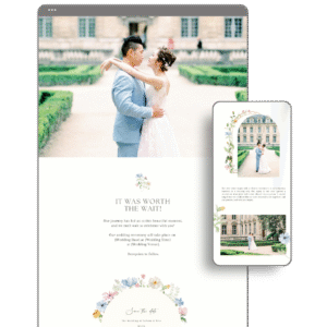Blue and Pink Wedding Website by Love, D. Concepts - Philippines