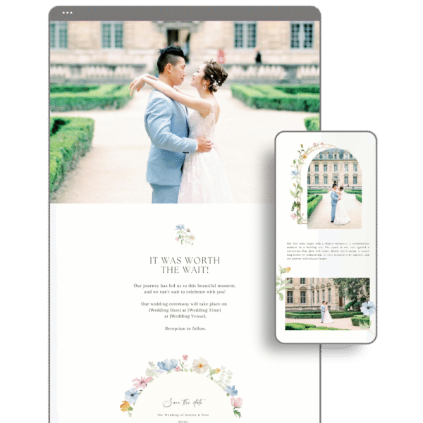 Blue and Pink Wedding Website by Love, D. Concepts - Philippines