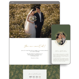 Sage Green and Gold Wedding Website by Love, D. Concepts - Philippines
