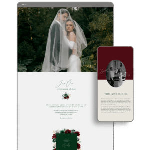 Burgundy and Emerald Green Wedding Website by Love, D. Concepts - Philippines