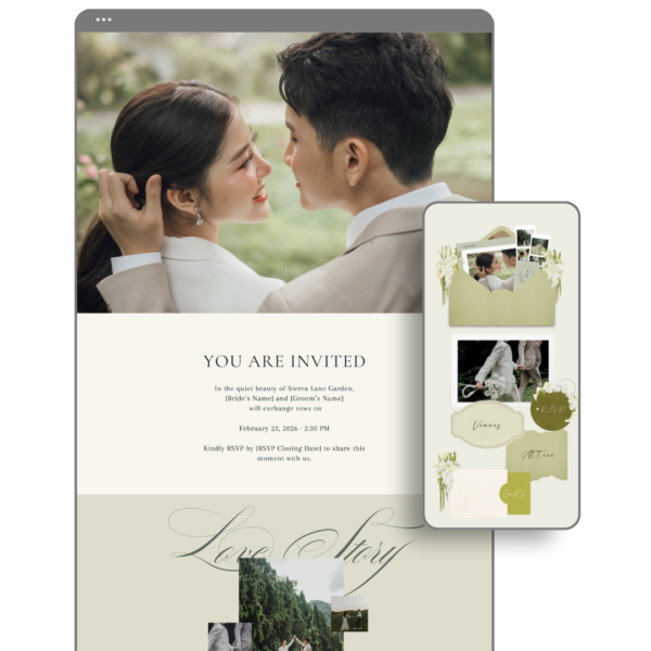 Sage Green Wedding Website by Love, D. Concepts - Philippines