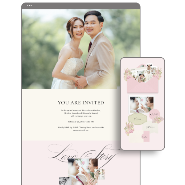 Pink Wedding Website by Love, D. Concepts - Philippines