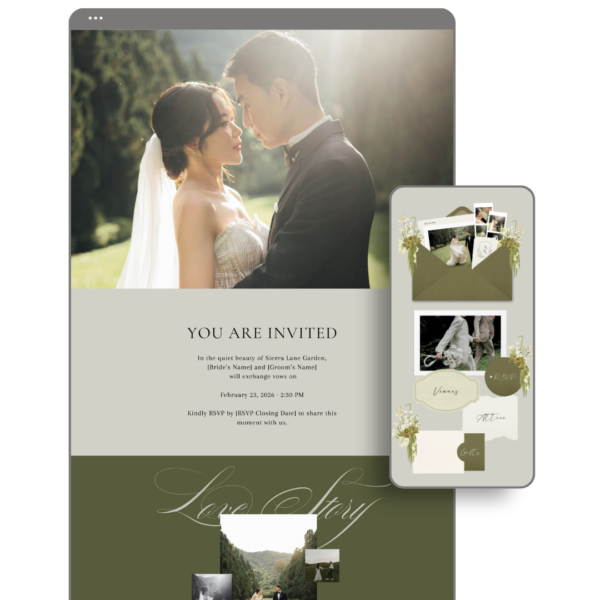 Olive Green Wedding Website by Love, D. Concepts - Philippines