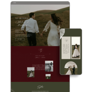 Burgundy Olive Green Wedding Website by Love, D. Concepts - Philippines
