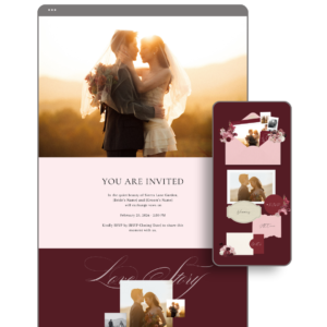 Burgundy Pink Wedding Website by Love, D. Concepts - Philippines
