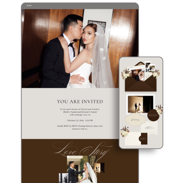 Brown Wedding Website by Love, D. Concepts - Philippines