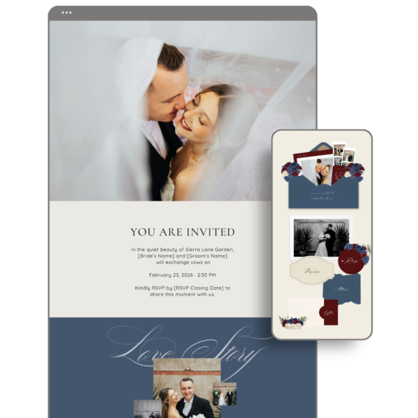 Blue Burgundy Wedding Website - Love, D. Concepts - Cavite, Philippines