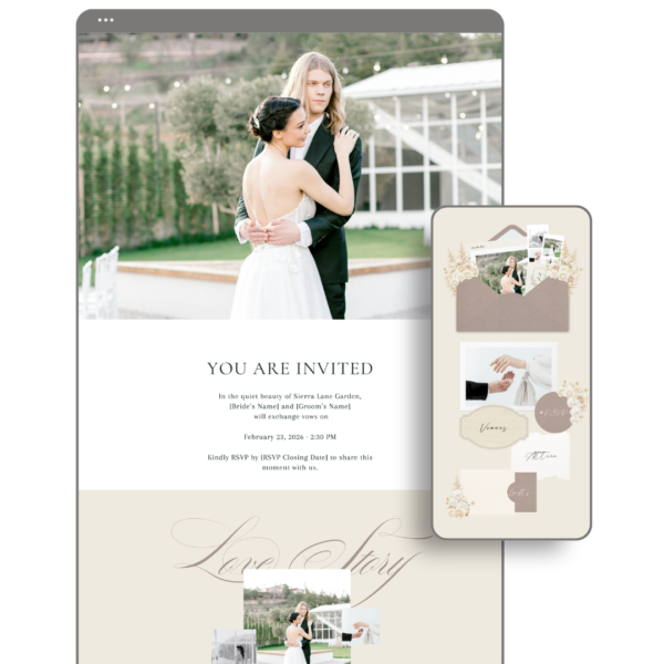 Taupe Champagne Wedding Website by Love, D. Concepts - Philippines