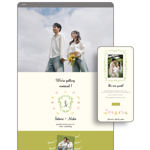 Spring Whimsical Wedding Website by Love, D. Concepts - Philippines