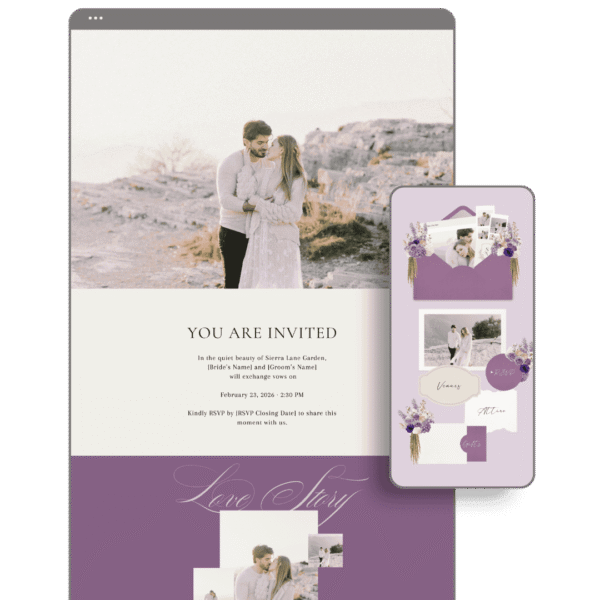 Lilac Purple Wedding Website - Love, D. Concepts - Philippines