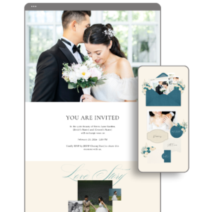 Teal Champagne Wedding Website by Love, D. Concepts - Philippines