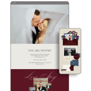 Burgundy and Blue Wedding Website by Love, D. Concepts - Philippines