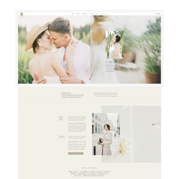 Showit Website for Editorial Photographers - Designs by Dia Studio - United States