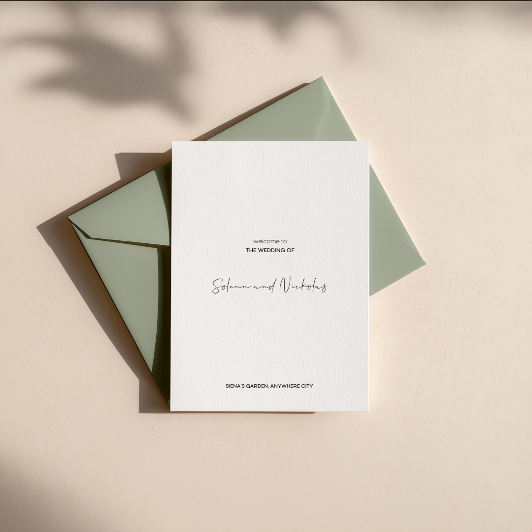 Minimalist Printable Wedding Invitation