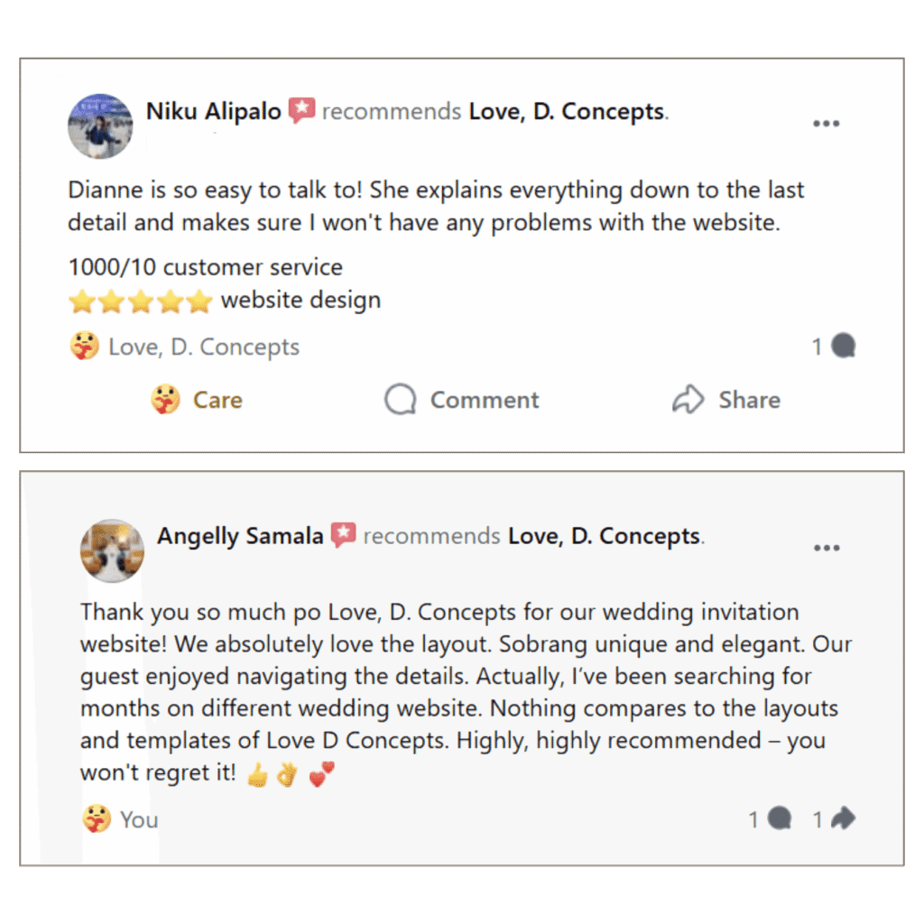 Wedding Website - Love, D. Concepts - Philippines