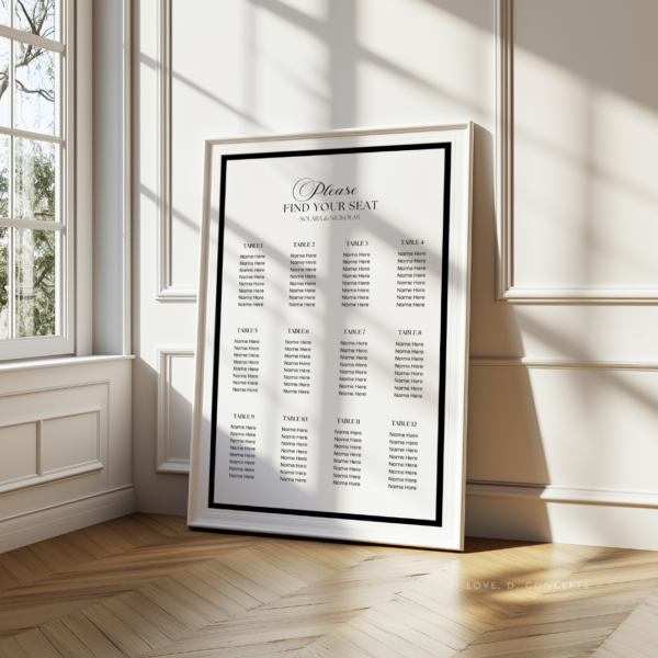 Wedding Seating Chart - Love, D. Concepts - Philippines