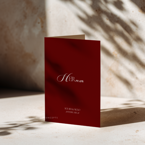 Wedding Vows Card - Love, D. Concepts - Philippines