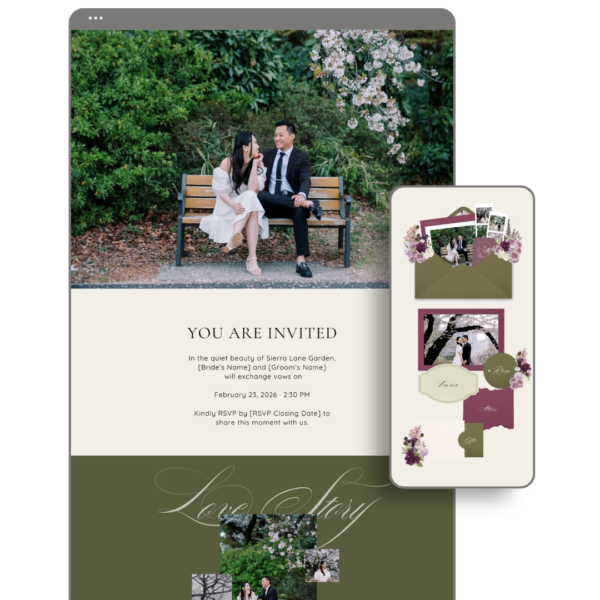Olive and Mauve Wedding Website - Love, D. Concepts - Philippines