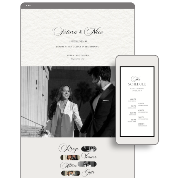 Editorial Wedding Website - Love, D. Concepts - Philippines