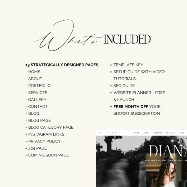Showit Website - Designs by Dia Studio - United States