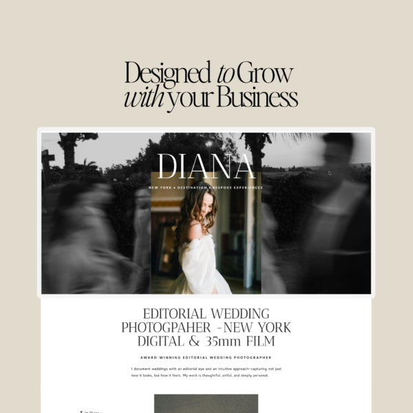 Film Photographers Showit Website - Designs by Dia Studio - United States