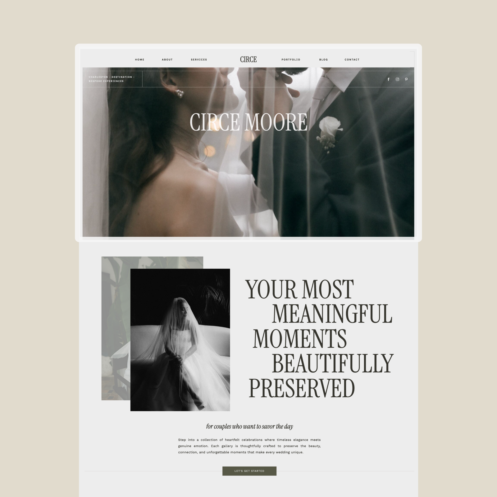 Circe Moore – Showit Website for Wedding Photographers